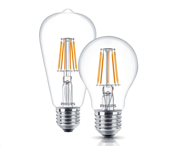 Đèn led bulb 4.3W E27 230V 470Lm ST64,A60 Filament