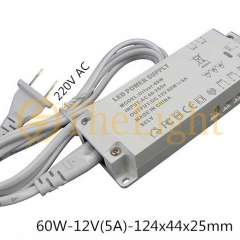 Bộ nguồn 12v 60w 6A tích hợp 1 cổng cảm biến và 6 cổng kết nối đèn LED thanh nhôm cao cấp TL-PW006A