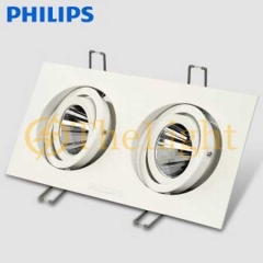 Đèn led chiếu điểm âm trần đôi Philips vỏ trắng GD022B LED8x2 12W