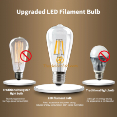 Bóng led bulb trang trí ST64 Filament Edison E27 4w TL-Bulb04-ST64