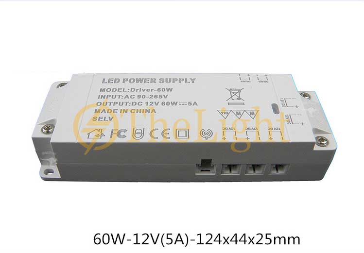 Bộ nguồn 12v 60w 6A tích hợp 1 cổng cảm biến và 6 cổng kết nối đèn LED biến thanh nhôm cao cấp TL-PW006A 1