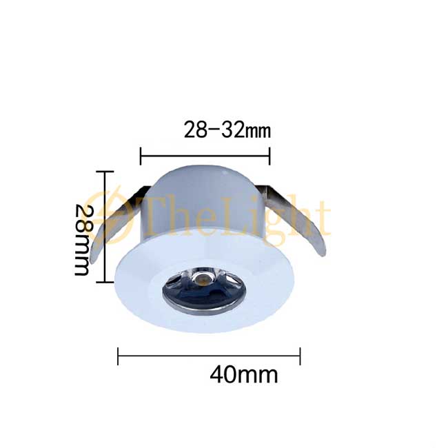 Đèn âm tủ LED spotlight mini 3w lỗ khoét 35mm trang trí TL-SPL01 vỏ trắng