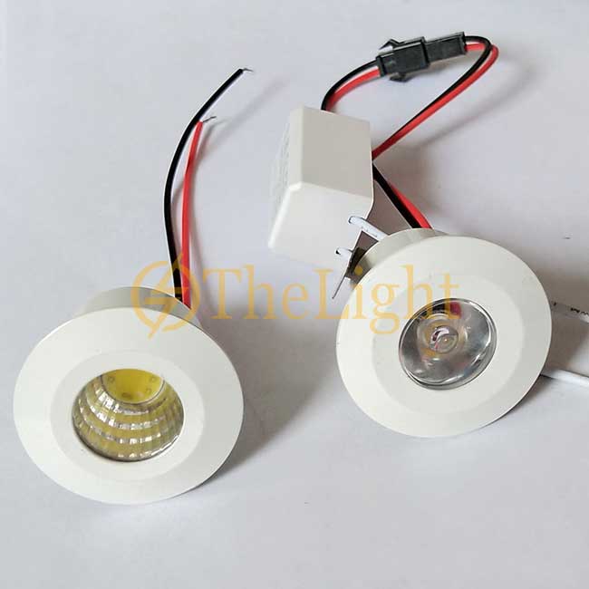 Đèn âm tủ LED spotlight mini 3w lỗ khoét 35mm trang trí TL-SPL01 hiện đại vỏ trắng