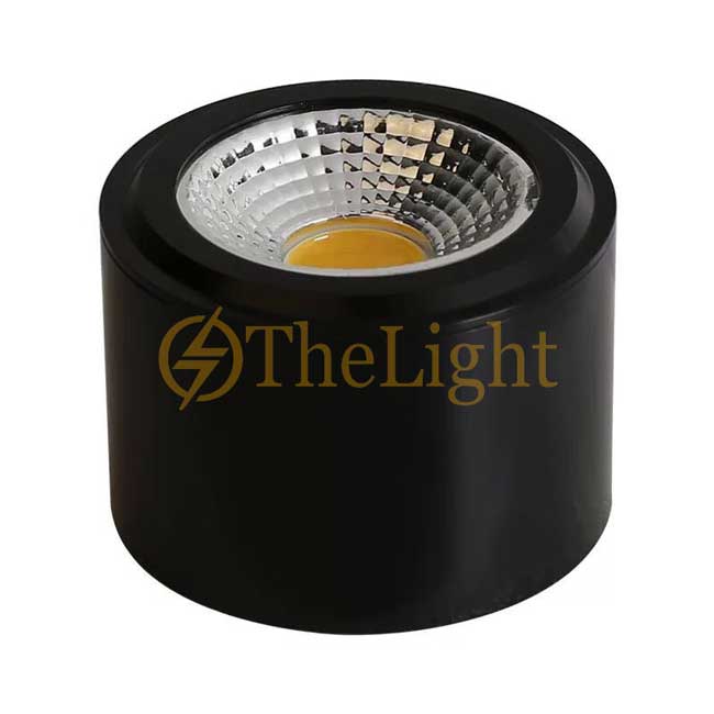 Đèn LED ống bơ COB 15w D115xH65 cao cấp vỏ đen TL-MD01