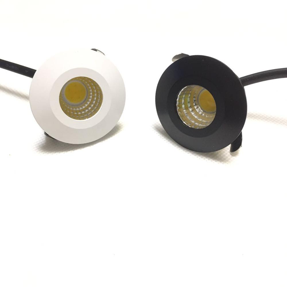 Đèn LED spotlight mini 3w D35mm cao cấp vỏ trắng, đen