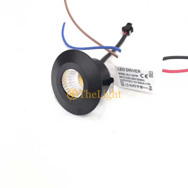 Đèn LED spotlight mini 3w D35mm cao cấp vỏ đen