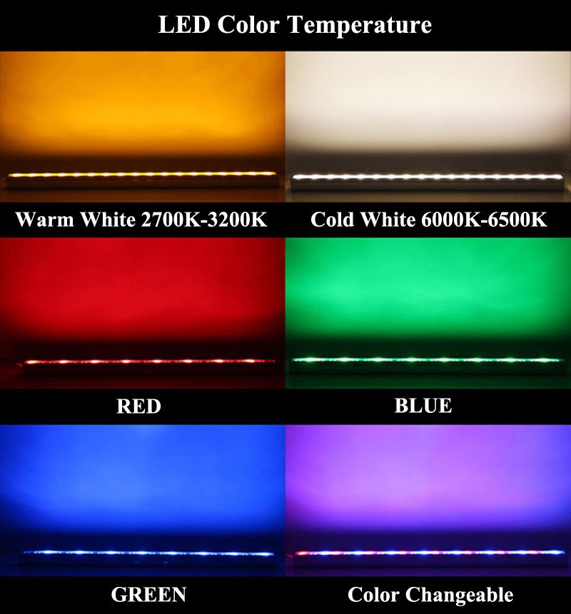 Đèn LED thanh ngoài trời DC 24v 9w IP65 chiếu hắt trang trí TL-HT2401 nhiệt độ màu