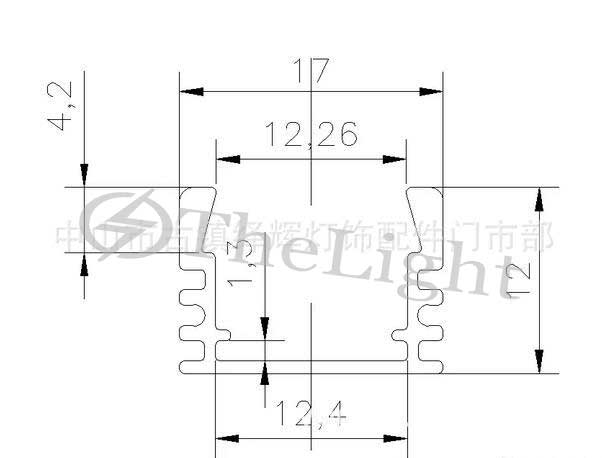 Đèn LED thanh nhôm chữ U nổi cao cấp TL1712 kích thước