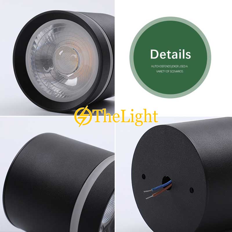 Đèn LED ốp trần tròn spotlight COB 10w vỏ nhiều màu Bắc Âu TL-OB-Color 