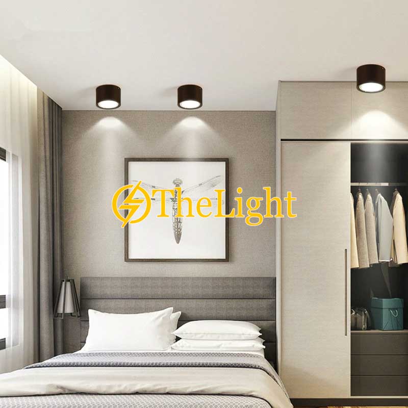 Đèn ống bơ tán quang trang trí phòng ngủ