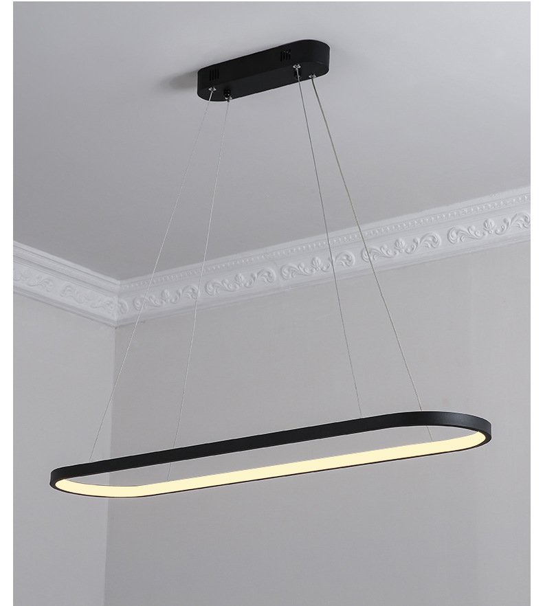 Đèn thả bàn ăn đơn giản LED vỏ đen cao cấp D700 TL-BA-061