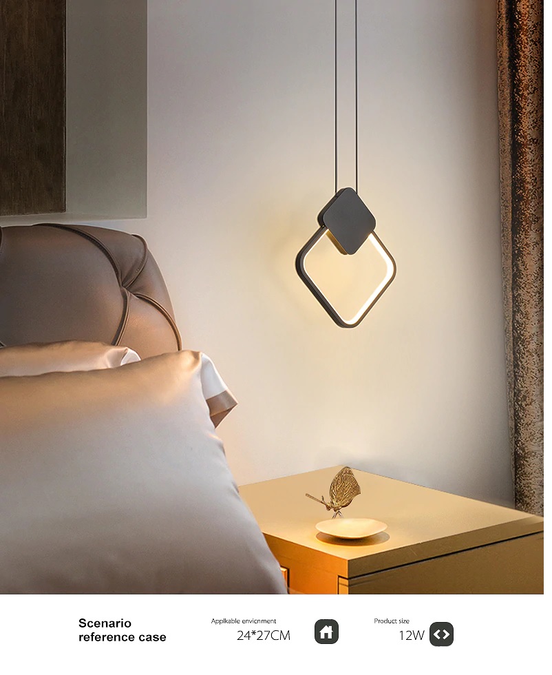 Đèn thả LED đầu giường Nordic hiện đại Bắc Âu trang trí phòng ngủ TL-DG-01F 11w