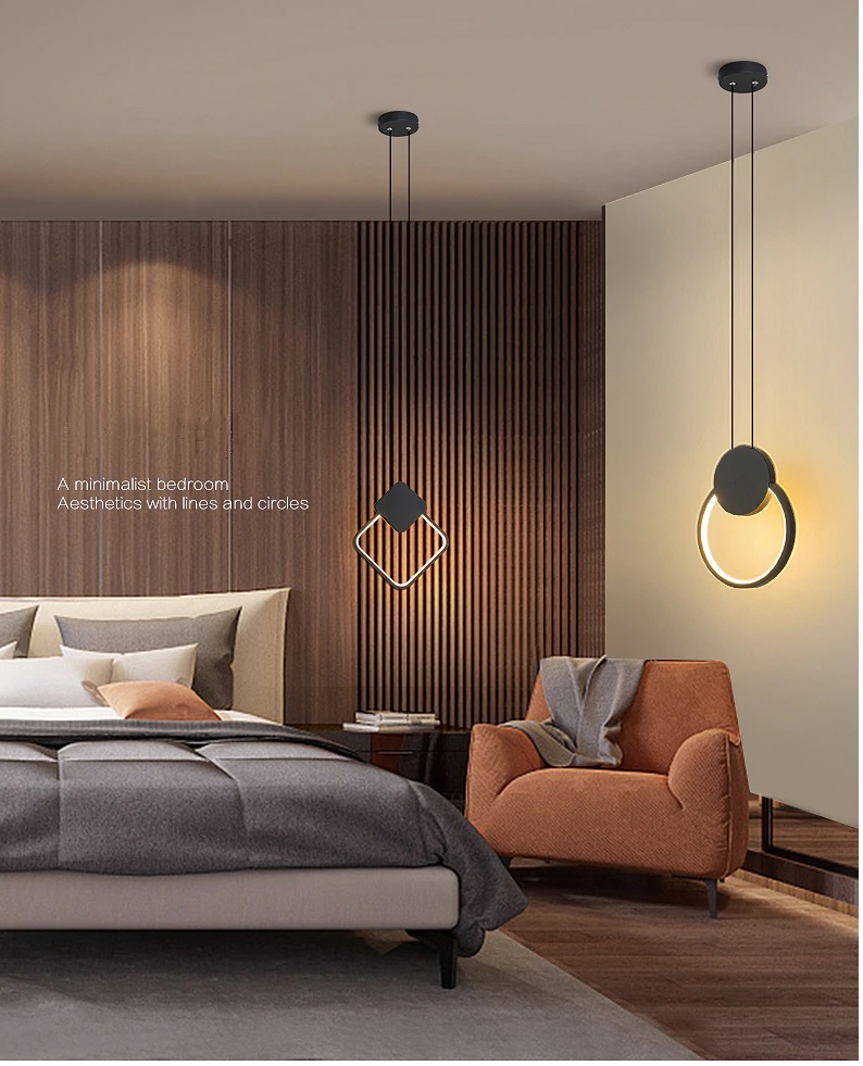 Đèn thả LED đầu giường Nordic hiện đại Bắc Âu trang trí phòng ngủ TL-DG-01F
