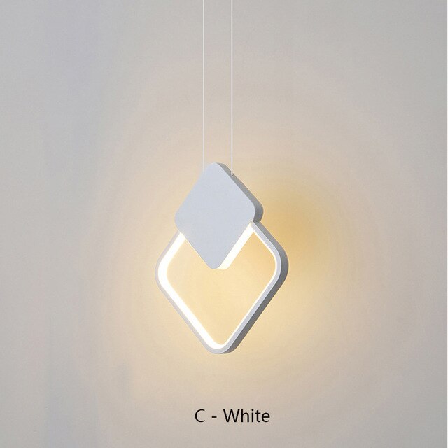 Đèn thả trang trí hiện đại LED 3 mầu vỏ trắng cao cấp TL-B0256C