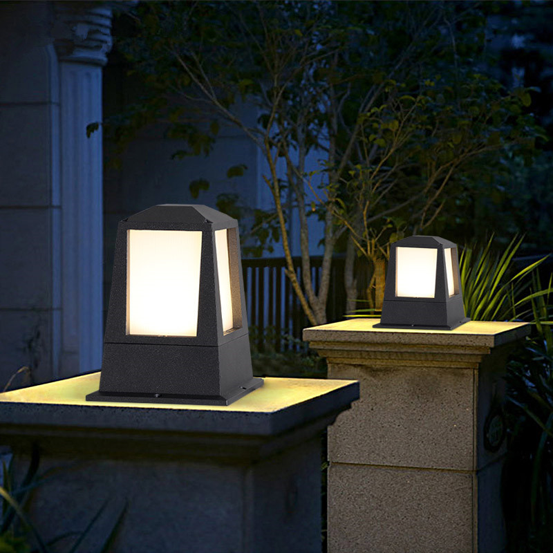 Đèn trụ cổng hiện đại trang trí sân vườn ngoài trời chống nước E27 D194xH256mm TL-DTC02 lights