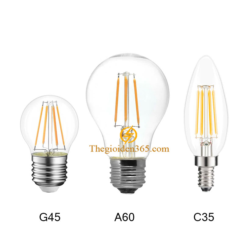 Bóng led bulb trang trí A60 Filament Edison E27 4w TL-Bulb04-A60