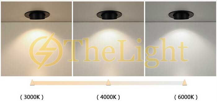 Đèn downlight âm trần 7w xoay góc 360 cao cấp D76 TL-A360-01