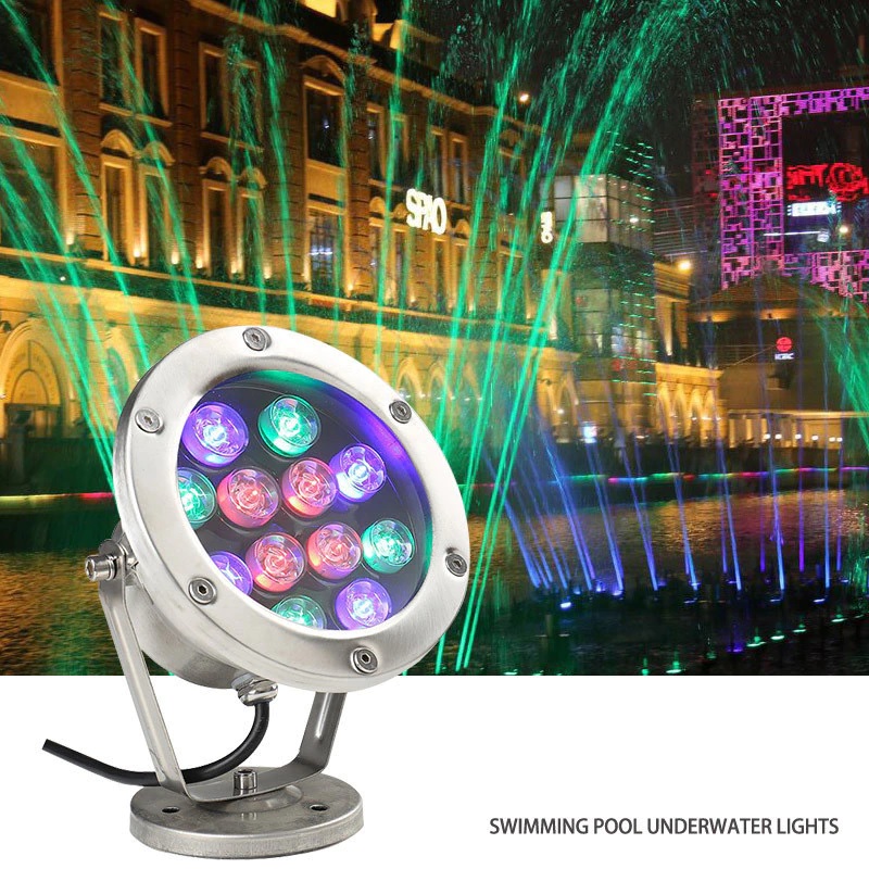 Đèn LED Âm Nước đổi mầu RGB 12v 15W IP68 cao cấp TL-UW15A