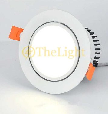 Đèn LED âm trần COB 12w tròn tán quang xoay góc 45 độ D90 cao cấp TLV-ACOB-01
