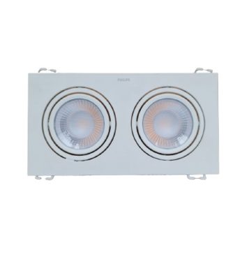 Đèn led chiếu điểm âm trần đôi Philips vỏ trắng LED 2x6W TL-GD100B
