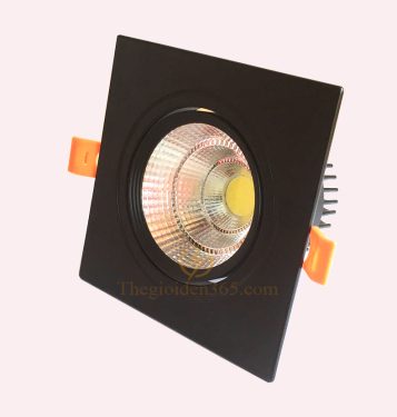 Đèn led chiếu điểm âm trần vuông đơn vỏ đen 10w chip COB cao cấp TLV-ACOB-10W02