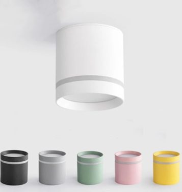 Đèn LED ốp trần tròn spotlight COB 10w vỏ nhiều màu Bắc Âu TL-OB-Color