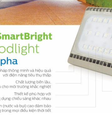 Đèn pha LED Philips chiếu rọi ngoài trời hiện đại BVP161 LED60 70W vỏ mầu xám GREY trung tính