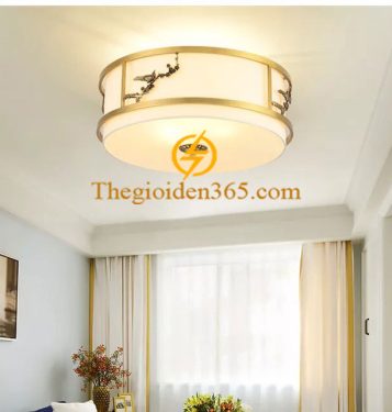 Đèn Mâm Đồng Led ốp trần hiện đại D600 trang trí phòng khách TL-MCU02-930