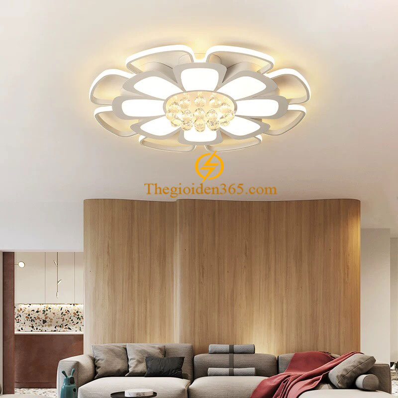 Đèn Mâm Led hiện đại ốp trần trang trí phòng khách 3 màu TL-ML08-A5