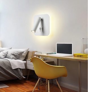 Đèn ngủ đọc sách gắn tường LED spotlight 3w xoay góc 350 độ Backlight 6w TL-DS-SB01