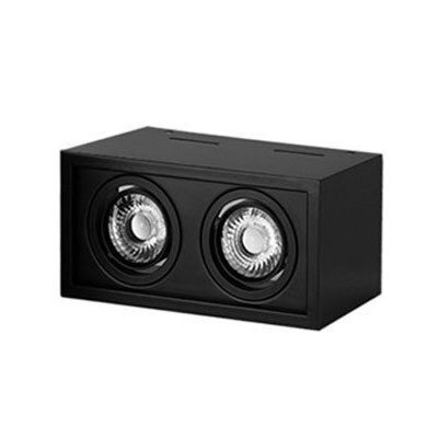Đèn ốp trần hộp nổi đôi vuông spotlight LED COB 2x12w xoay góc TL-OBV-02