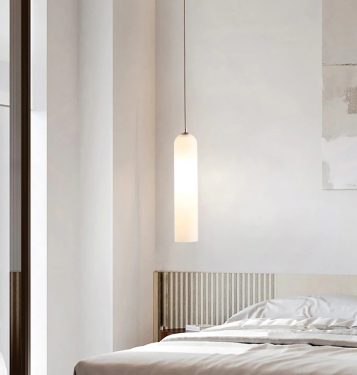 Đèn thả thủy tinh LED trang trí phòng ngủ Nordic hiện đại Bắc Âu TL-DG206