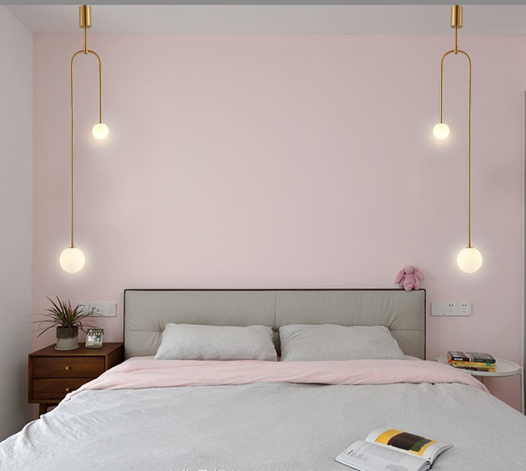 Đèn treo thả đầu giường hiện đại trang trí phòng ngủ 2 bóng LED TL-DG-03
