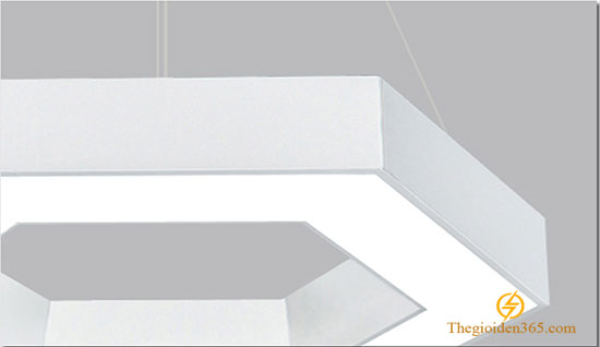Đèn thả trần Led trang trí hiện đại hình lục giác vỏ trắng D800 TL-TR-500