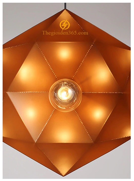 Đèn thả trang trí chao sắt trắng, lòng vàng sơn tĩnh điện phong cách công nghiệp D380 TL-241TR