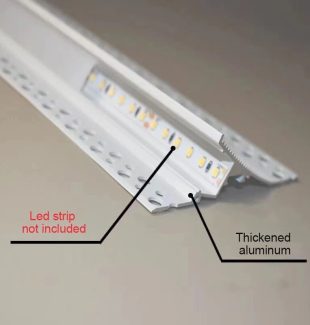 Thanh nhôm định hình đèn led 12V DC gắn khe trần tường hiện đại TL-CS285