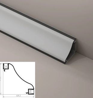 Thanh nhôm định hình đèn led 3m cao cấp TL-CS6969