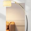 Đèn cây phòng khách LED thân cong chụp vải phong cách Bắc Âu hiện đại TL-D6659F