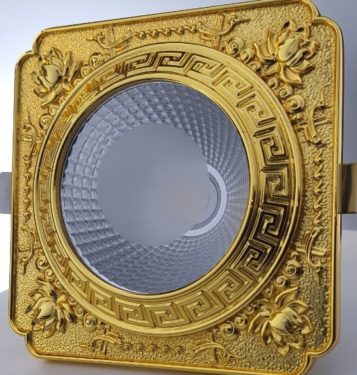 Đèn led âm trần downlight mạ vàng mặt vuông phong cách cổ điển Philips OEM TL-LDV03