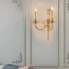 Đèn gắn tường nến cổ điển trang trí phòng khách phong cách Châu Âu TL-DNL06