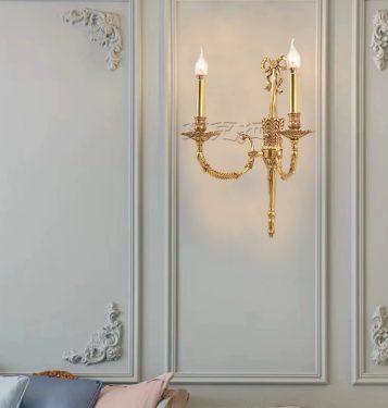 Đèn gắn tường nến cổ điển trang trí phòng khách phong cách Châu Âu TL-DNL06