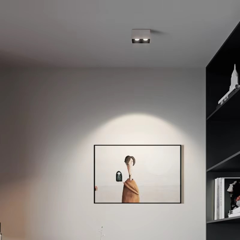 Đèn LED ống bơ vuông đôi cao cấp Luxury Modern Light trang trí chiếu rọi tranh