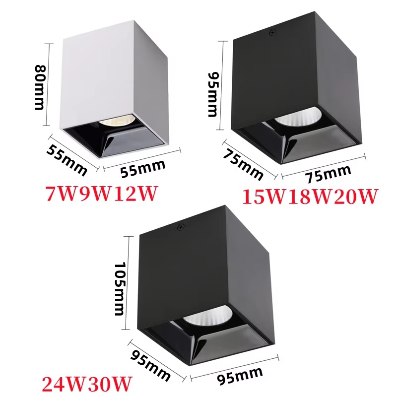 Kích thước tiêu chuẩn Đèn LED ống bơ vuông Luxury Modern Light Cao Cấp hiện đại