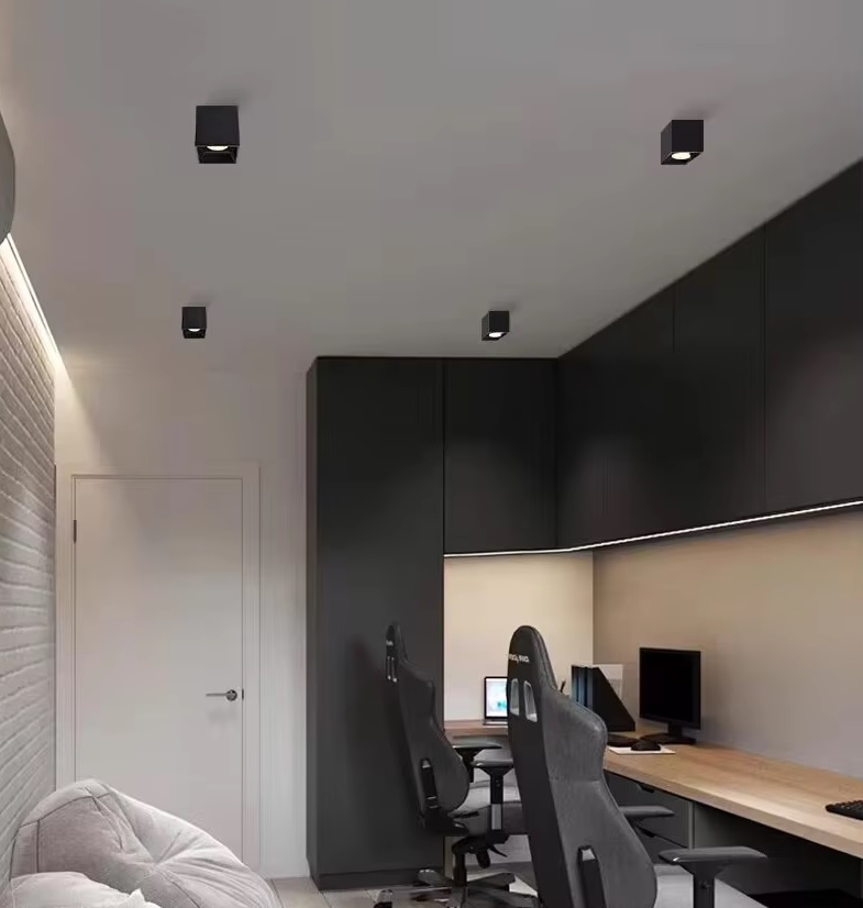 Đèn LED ống bơ vuông Luxury Modern Light Cao Cấp ứng dụng lắp phòng ngủ hiện đại